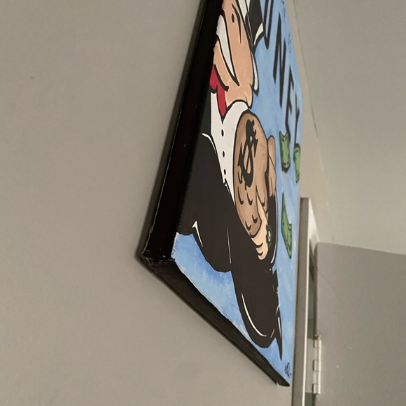 Time is money custom painting 18x21in